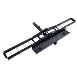 Steel Motorcycle Scooter DirtBike Carrier Hauler Hitch Mount Rack Ramp Anti Tilt