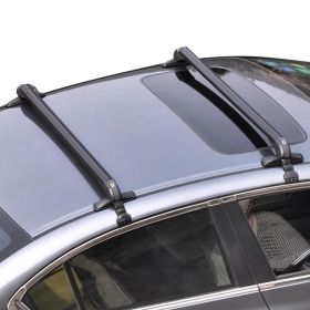 2PCS Universal 110cm/43-inch Car Roof Rack Cross Bar w/ Anti-Theft Lock Adjustable Window Frame 2 Versions Random Delivery