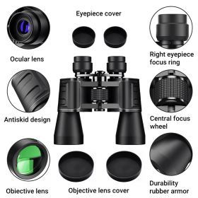 180x100 High Power Military Binoculars Day Night Vision Compact Waterproof Binoculars For Bird Watching Hunting Travel Football Games Stargazing