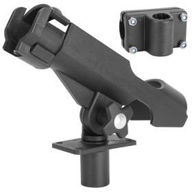Boat Fishing Pole Rod Holder 360° Rotatable Kayak Side Rail Mount Adjustable Folding Rod Holder w/ Large Clamp (Option: 2PcsBoatFishingPoleHolder)