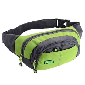 Multifunctional Sports Waist Bag Waterproof Outdoor Running Bag (Color: Green)