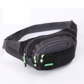 Multifunctional Sports Waist Bag Waterproof Outdoor Running Bag (Color: black)