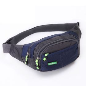Multifunctional Sports Waist Bag Waterproof Outdoor Running Bag (Color: Navy)