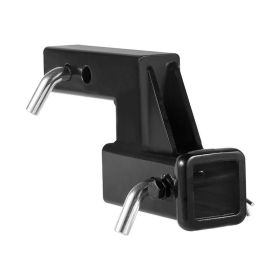 Trailer Receiver Hitch Extender Extension Adapter with Hitch Pin (Extended Length: 6-3/4 inch, Color: black)